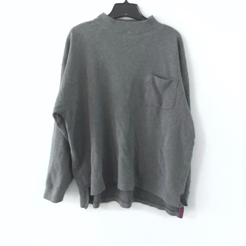 Vintage Grey round neck cotton sweater